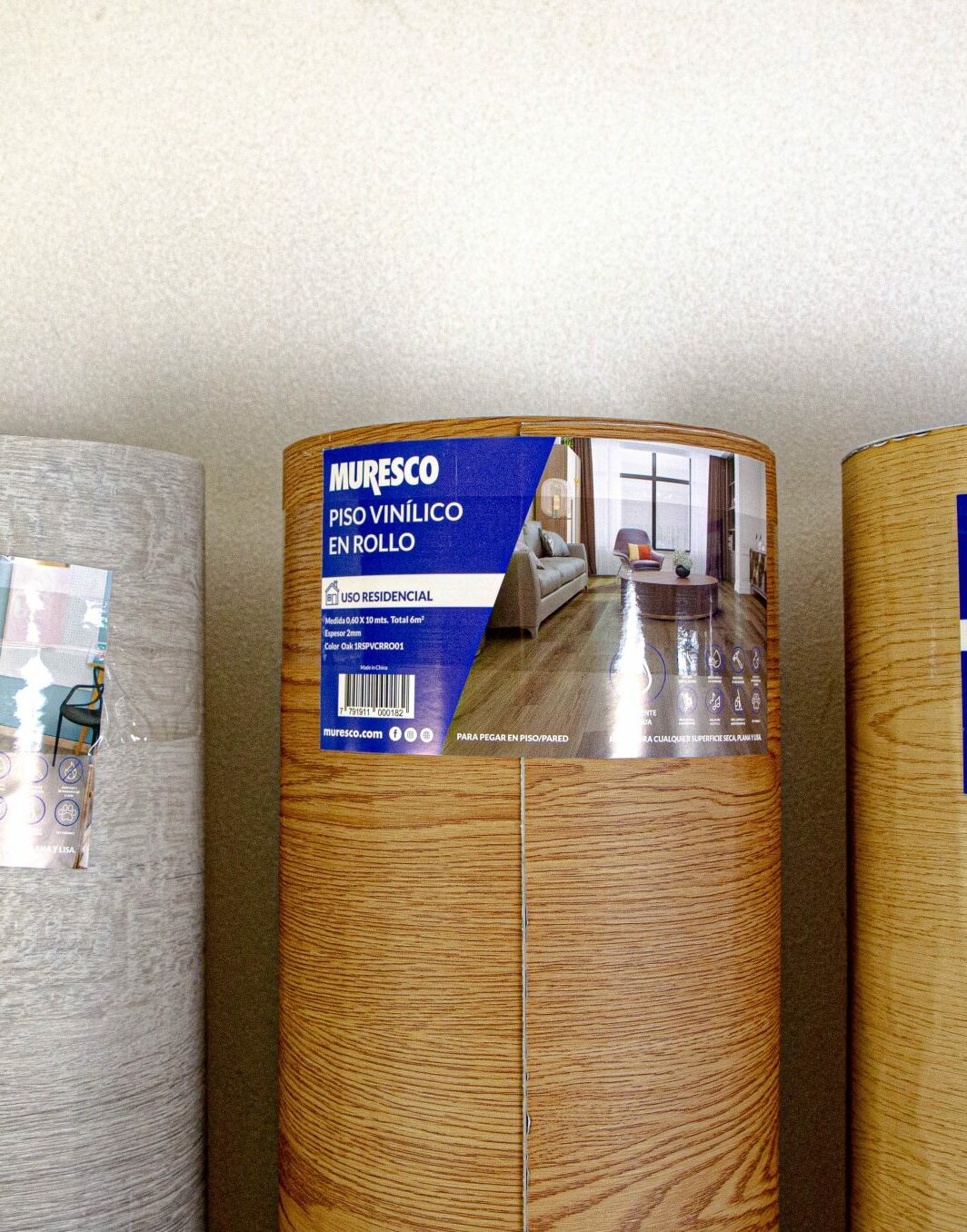 Piso Autoadhesivo Dual Cover Rollo simil Madera